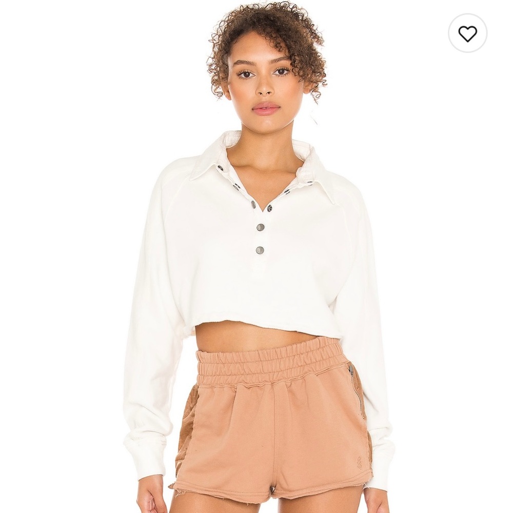 Free People White Crop Top